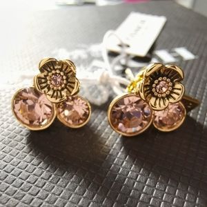 Coach Camellia ear studs